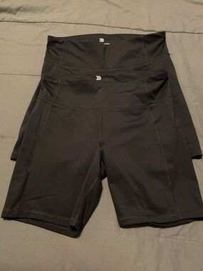 all in motion Black High-Waist Women's Bike Shorts (2 Pair)